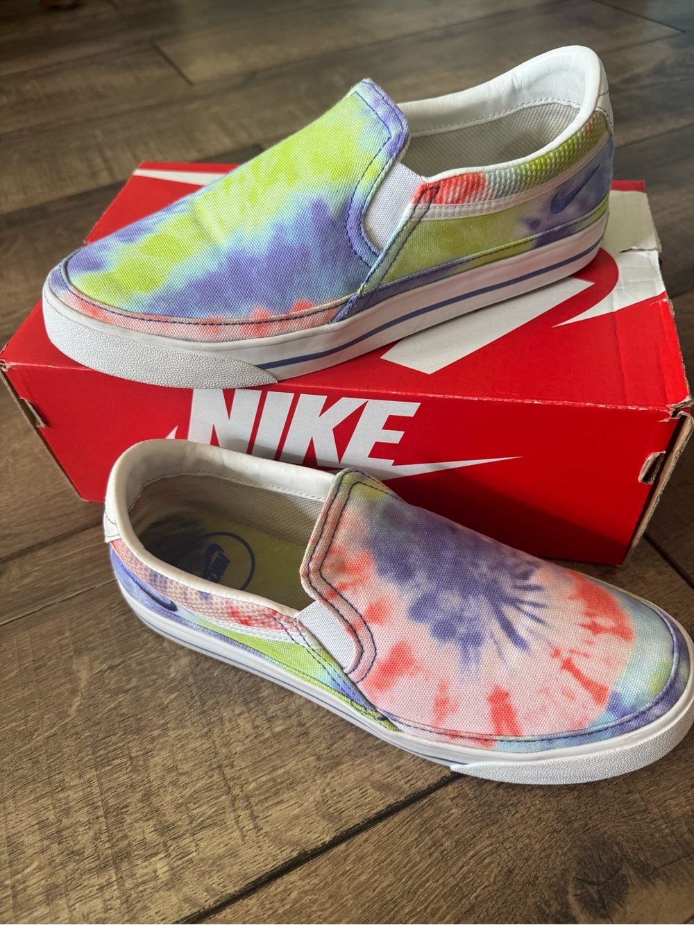 NIKE Court Legacy Slip-on Tie Dye CZ1752-900 Size 8